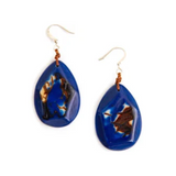 Tagua Nut Amalia Earrings - Royal Blue