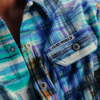 Fleece Button-Up Long Sleeve Shirt - Winter Plaid Royal