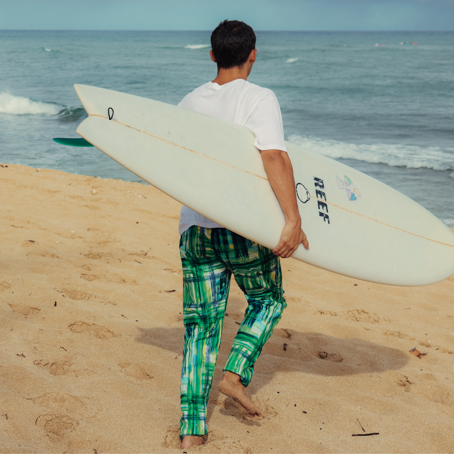 Fleece Retro Pants - Winter Plaid Green