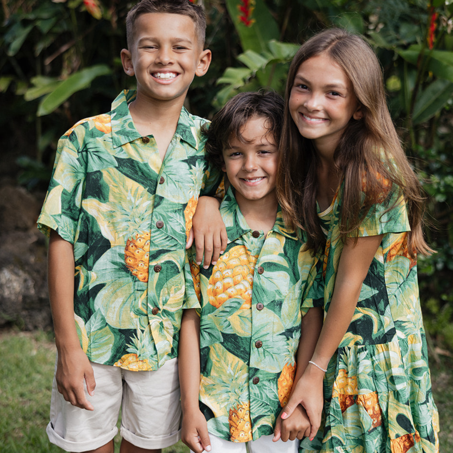 Boys Rayon Shirt: XS(4/5 - L(12/14) - Pina Pa'ina