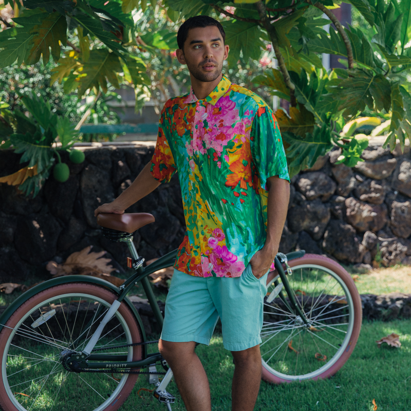 Men's Retro Shirt - Bouquet Burst