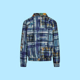 Fleece Reversible Mixed Bomber Jacket - Winter Plaid Navy