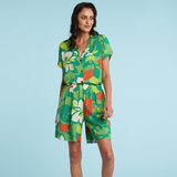 Modern Aloha Top - Hau Flower Green