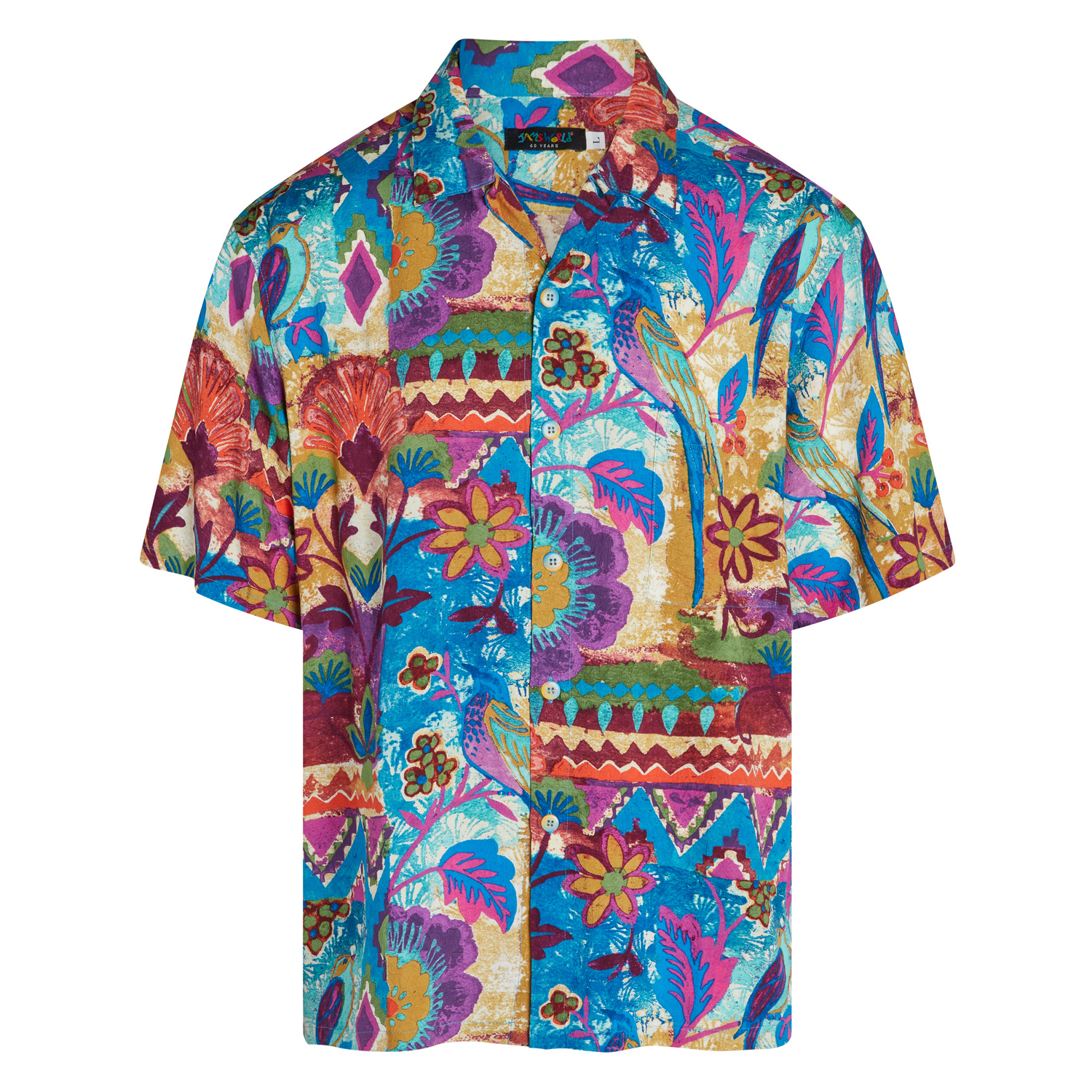 Men's Retro Shirt - Blue Birds