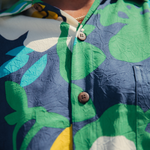 Men's Retro Shirt - Hau Flower Blue