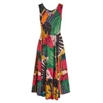 Long Ruffle Dress - Fern Grotto