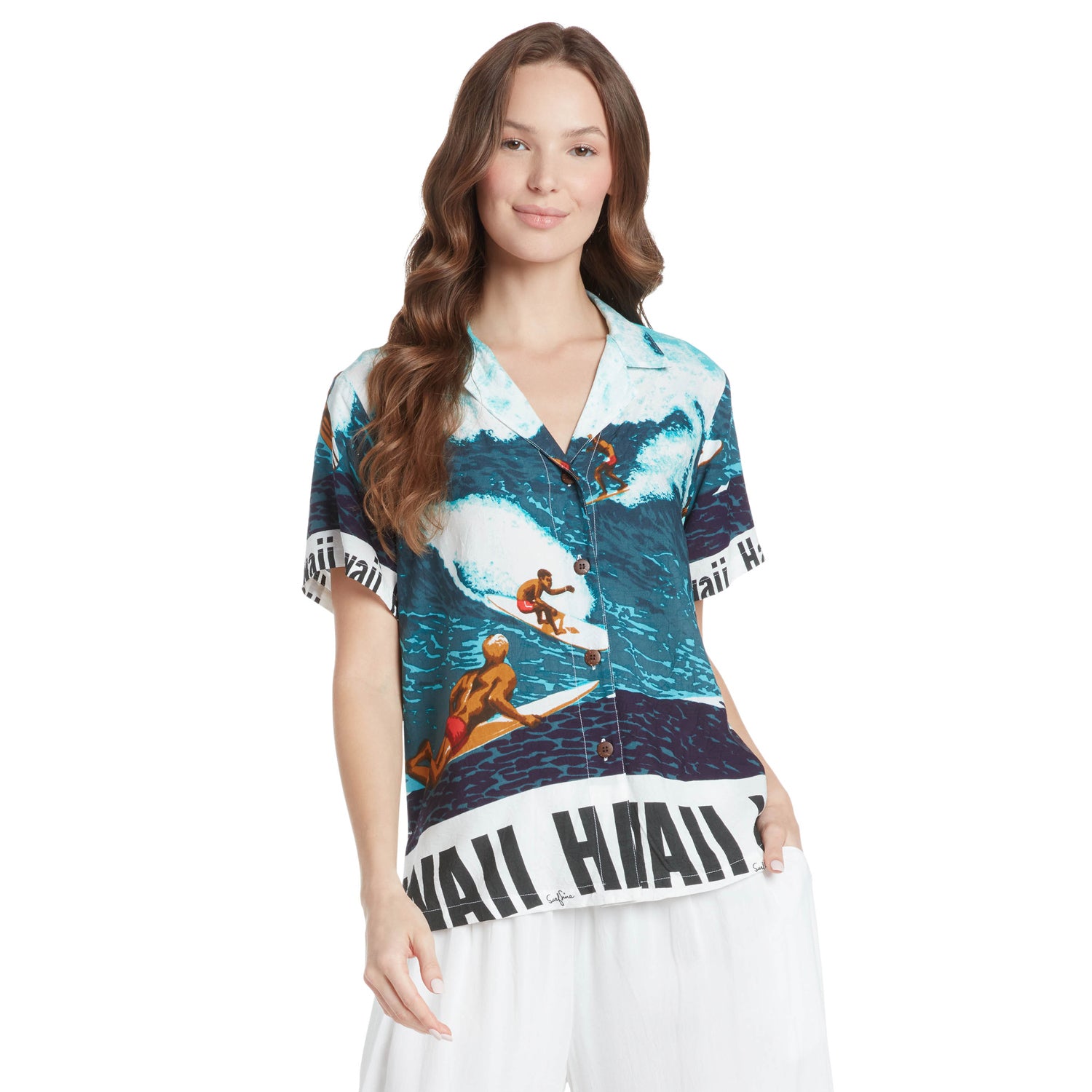 Print Top - Big Wave