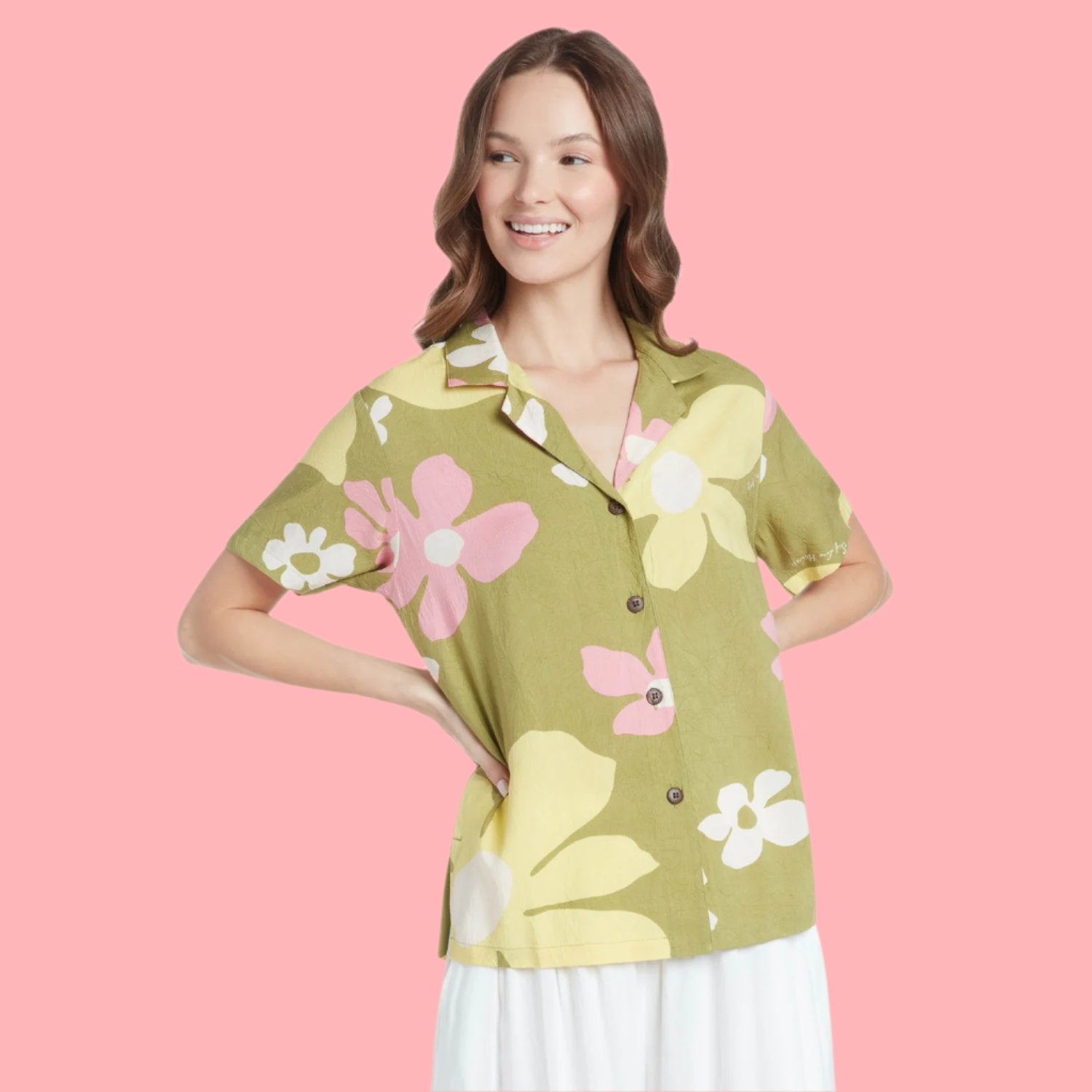 Print Top - Tradewinds Olive