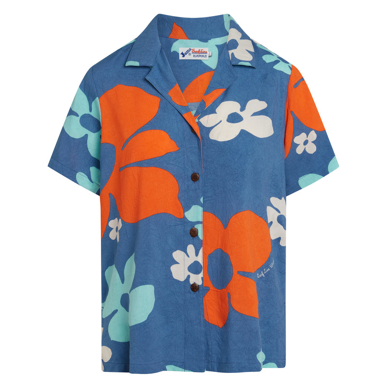 Print Top - Tradewinds Retro Blue