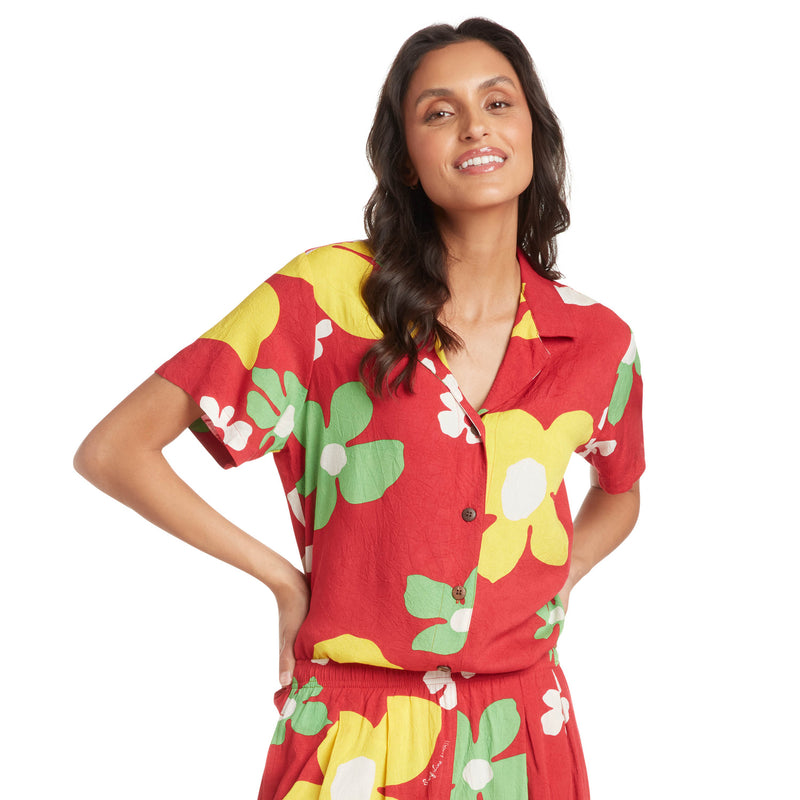 Print Top - Tradewinds Red