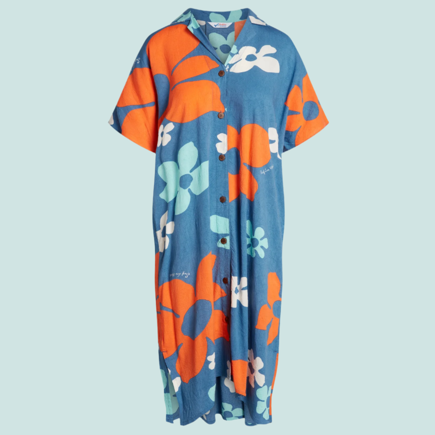 Shirt Dress - Tradewinds Retro Blue