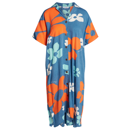 Shirt Dress - Tradewinds Retro Blue