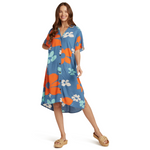 Shirt Dress - Tradewinds Retro Blue