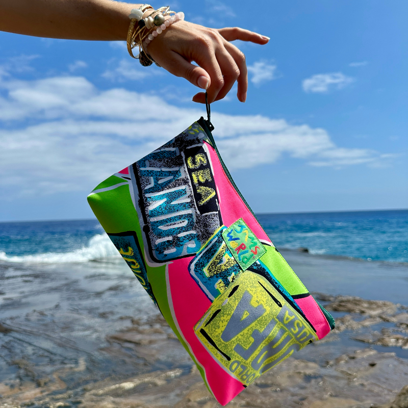 Beach zipper pouch sale