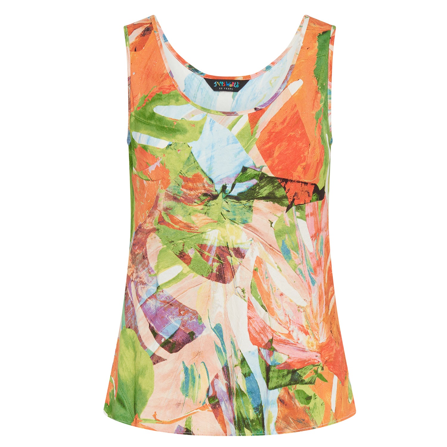 'Akala (Pink) Print Tank - Monstera