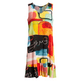 Ruffle Dress - Color Block