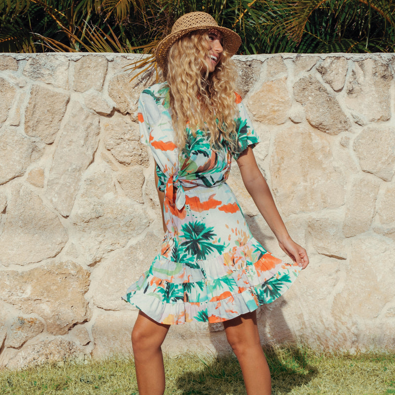 Hattie Skirt - Flamingo Beach