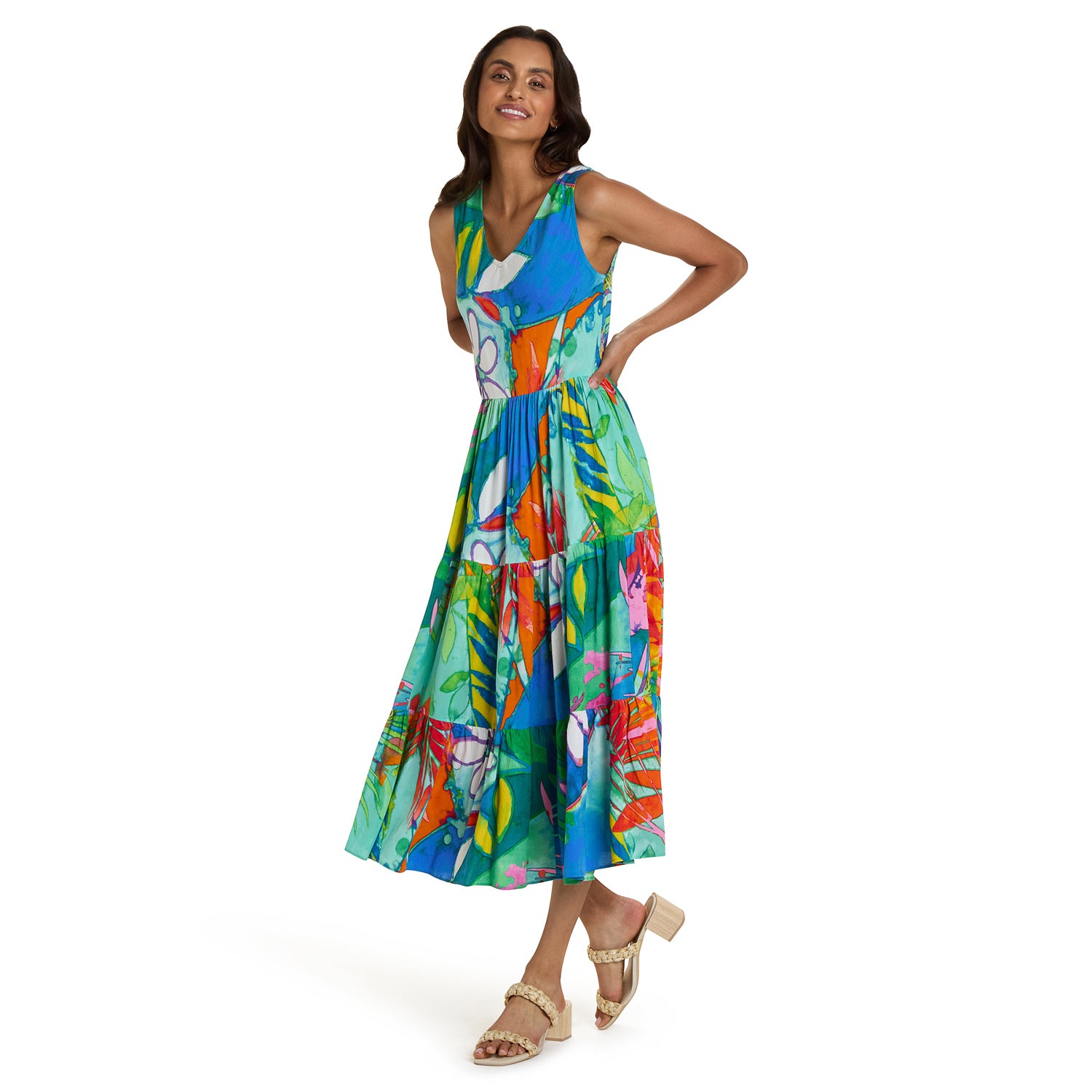 Long Ruffle Dress - Volare