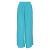 Solid Long Wide Leg Pants - Ocean