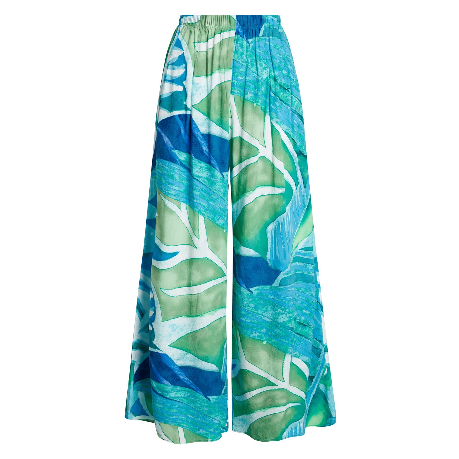 Long Wide Leg Pants - Blue Jay