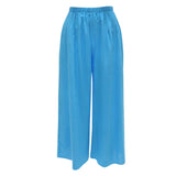 Solid Wide Leg Crop - Turquoise - jamsworld.com