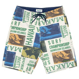 Men's Classic Boardshorts - Surf Contest White - jamsworld.com