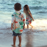 Boys Rayon Shirt: XS(4/5 - L(12/14) - Flamingo Beach